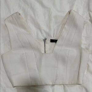 ❌SOLD❌BCBGMAXAZRIA White Sleeveless Crop Top